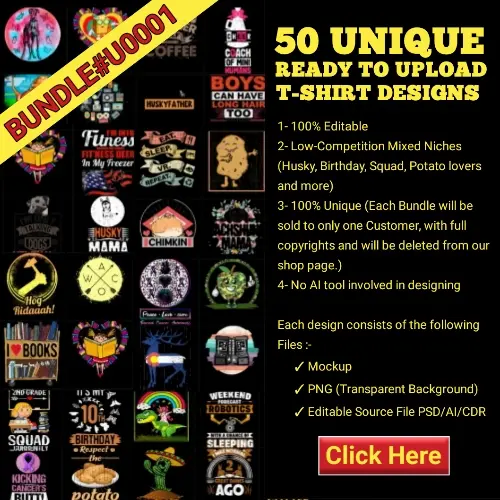 50 T-Shirt Design Bundle